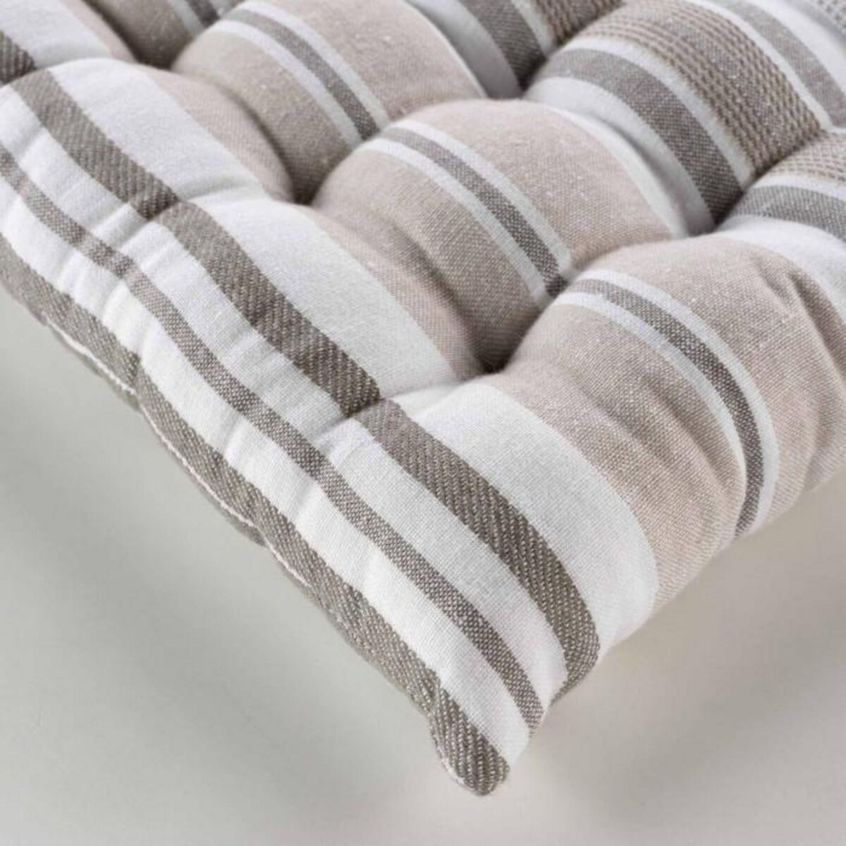 Paris Prix Galette de Chaise Matelassée  Melina  40x40cm Gris