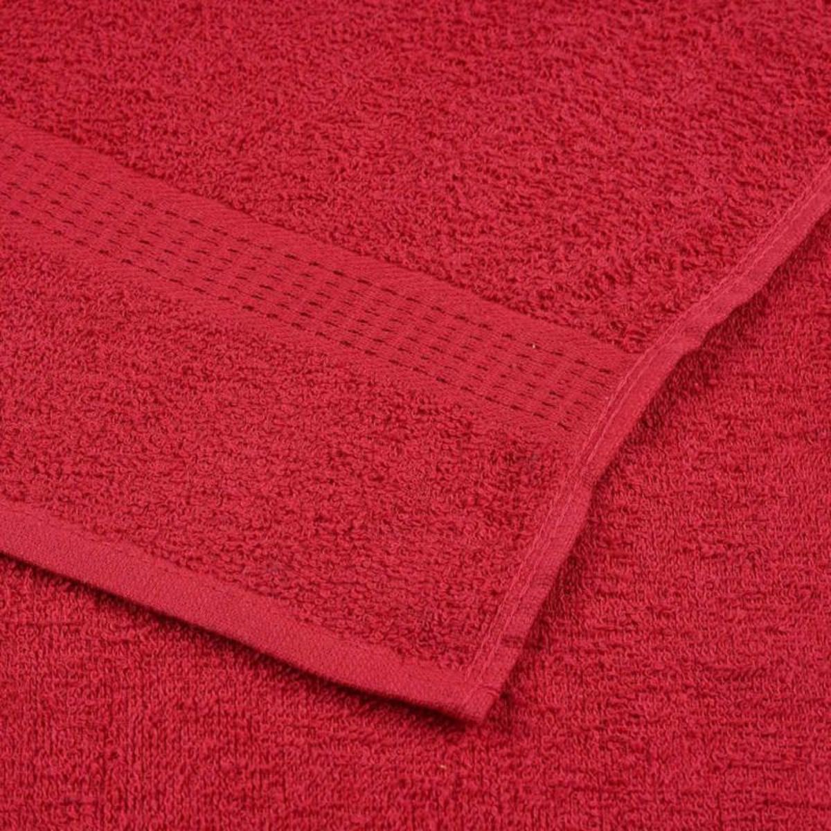 VIDAXL Serviettes de sauna 2 pcs rouge 80x200 cm 360 g m² 100% coton