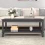 Voir la diapositive 1 : VIDAXL Table basse Gris 110x55x45 cm Bois massif de pin
