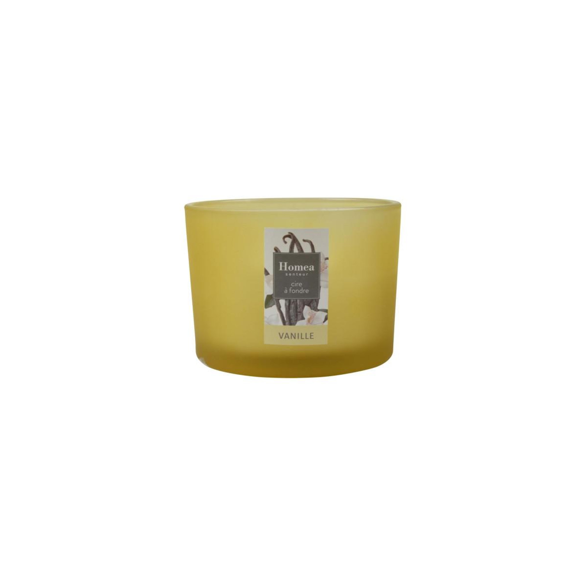 Voir la diapositive 2 : HOMEA Bougie Verrine Parfumée  Essentiel II  11cm Vanille