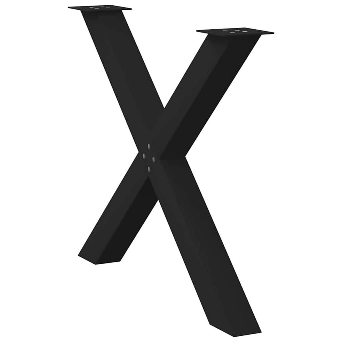 VIDAXL Pieds de table a manger forme de X 3 pcs noir 90x(72-73) cm