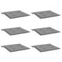 Voir la diapositive 3 : VIDAXL Coussins de chaise jardin lot de 6 gris 50x50x3 cm tissu oxford