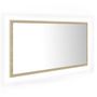 Voir la diapositive 2 : VIDAXL Miroir LED de salle de bain Chene sonoma 90x8,5x37 cm Acrylique
