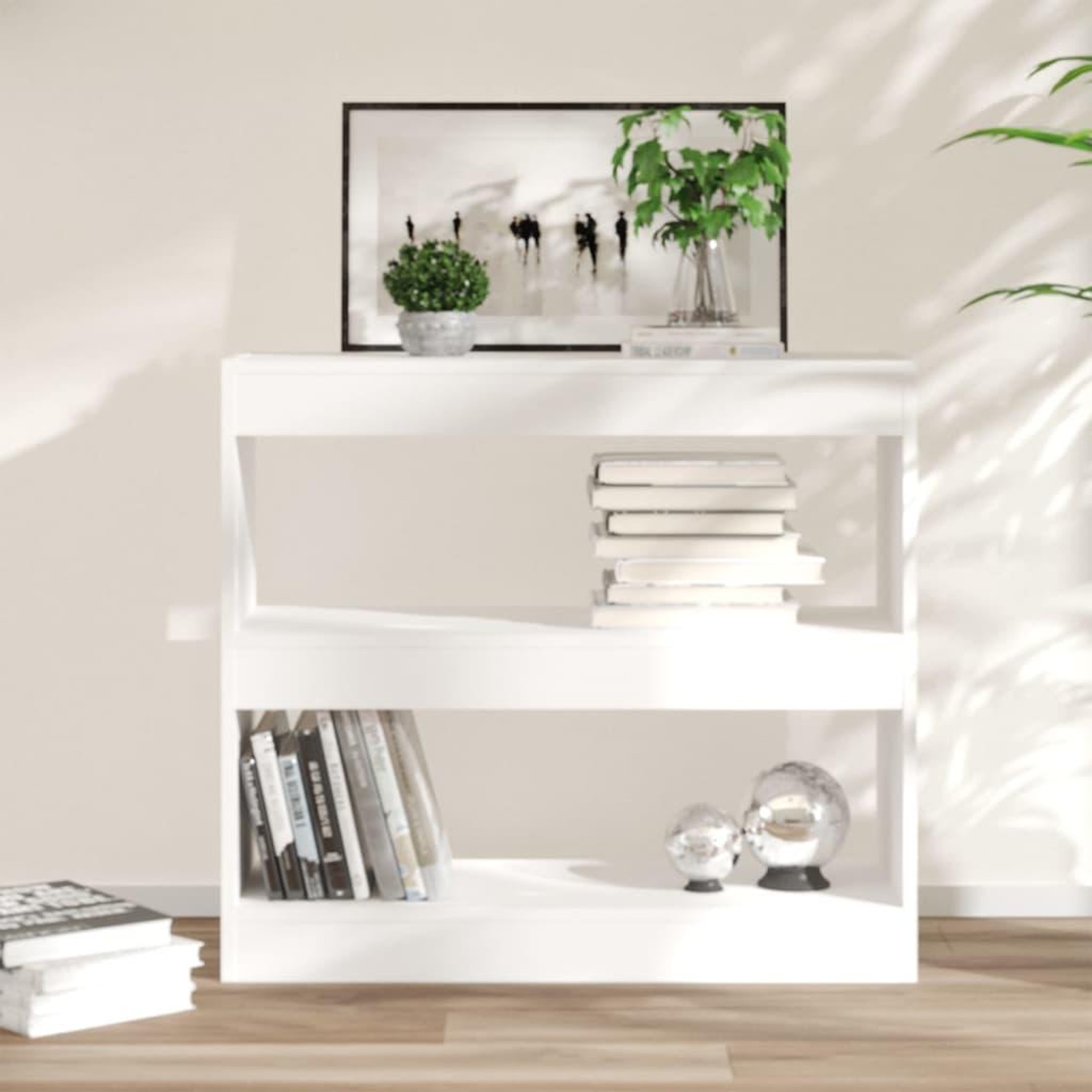 Voir la diapositive 1 : VIDAXL Bibliotheque/Separateur de piece Blanc 80x30x72 cm