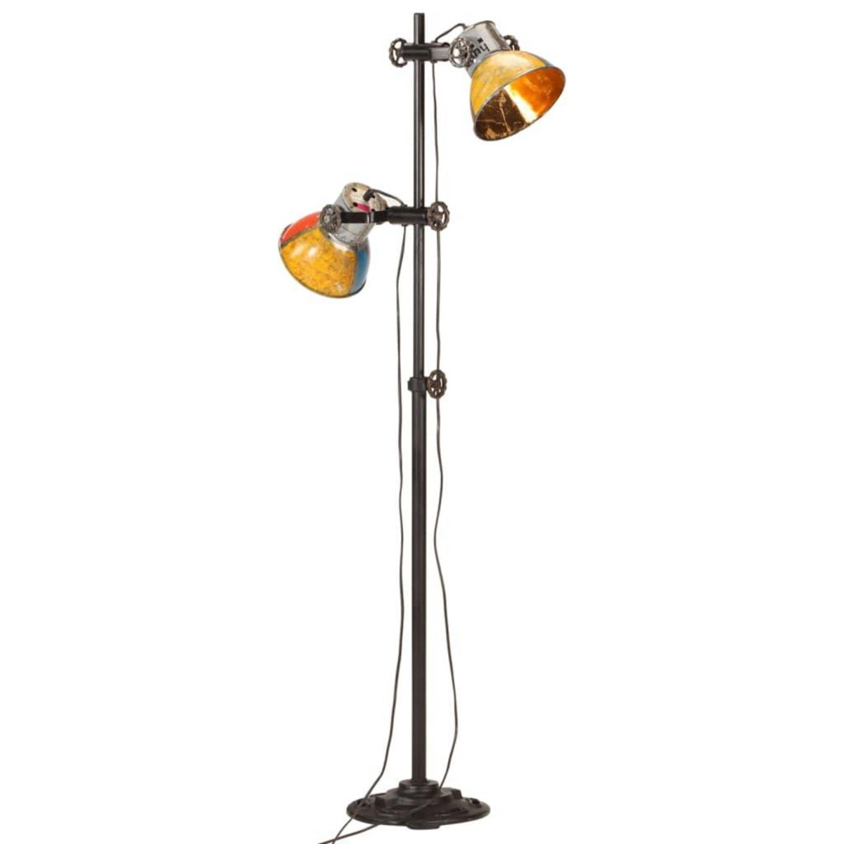 VIDAXL Lampadaire avec 2 abat-jour Multicolore E27