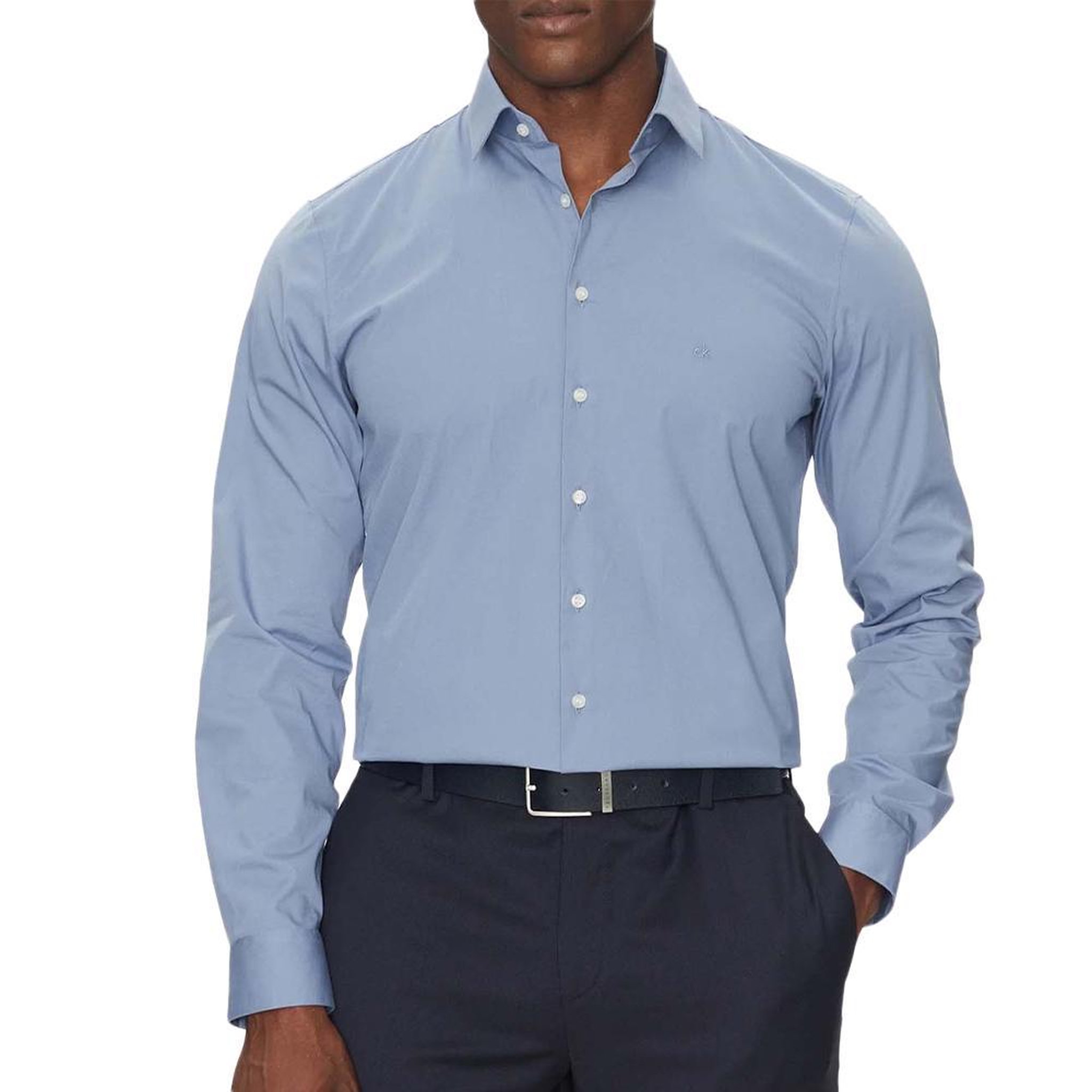 CALVIN KLEIN JEANS Chemise  Homme Calvin Klein Jeans Poplin Stretch Slim. Coloris disponibles : Bleu