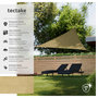 Voir la diapositive 2 : tectake Voile d'ombrage triangulaire triangulaire avec une protection UV 50+ beige 3,6 x 3,6 x 3,6 m