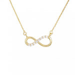 L'ATELIER D'AZUR Collier Femme Or Jaune - Motif Infini - Pavé de Zirconiums