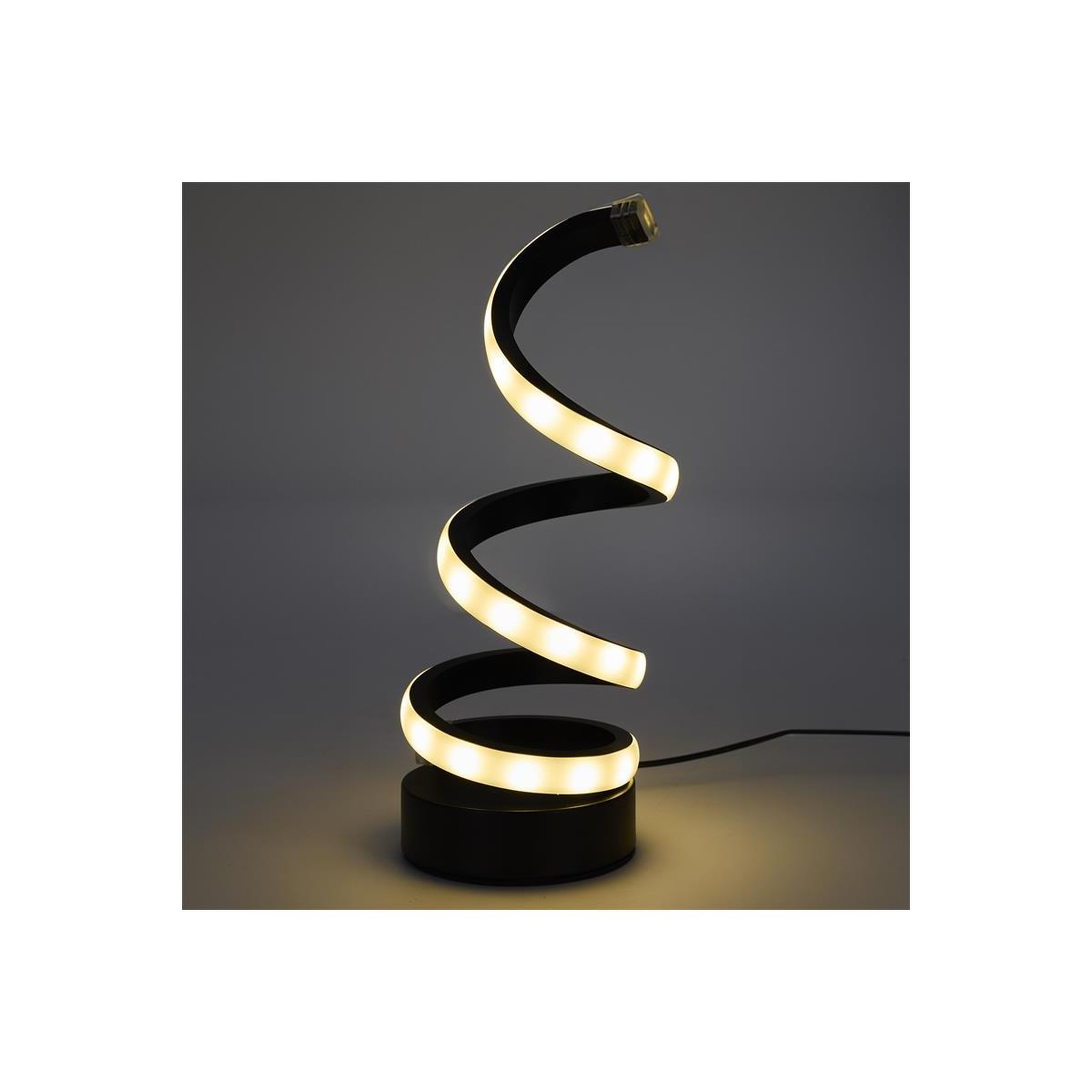 Voir la diapositive 2 : The Home Deco Factory Lampe led à poser design  spirale  23cm noir