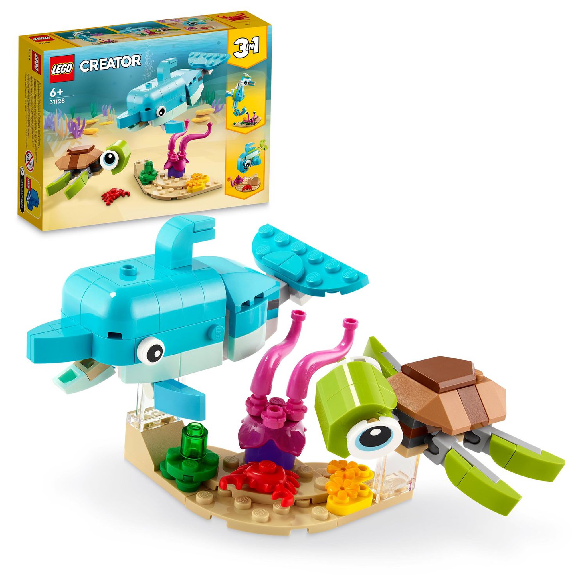 Voir la diapositive 2 : LEGO Creator 31128 - Le Dauphin et la Tortue