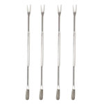 Paris Prix Lot de 4 Curettes à Crustacés  Métal  18cm Argent