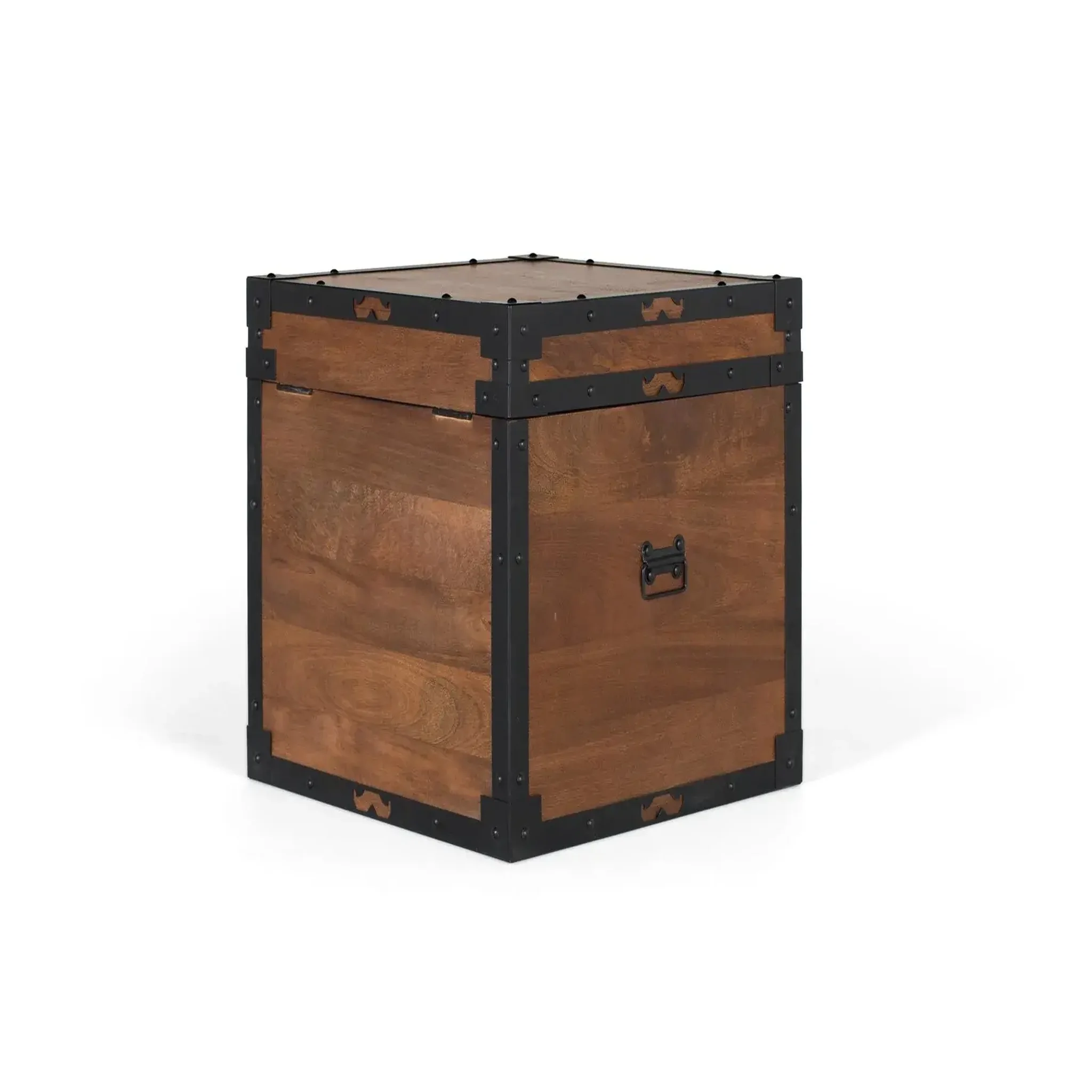 Voir la diapositive 3 : GINER Y COLOMER SL Coffre en bois de manguier 50 cm style industriel moderne