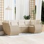 Voir la diapositive 1 : VIDAXL Salon de jardin avec coussins 6 pcs beige resine tressee