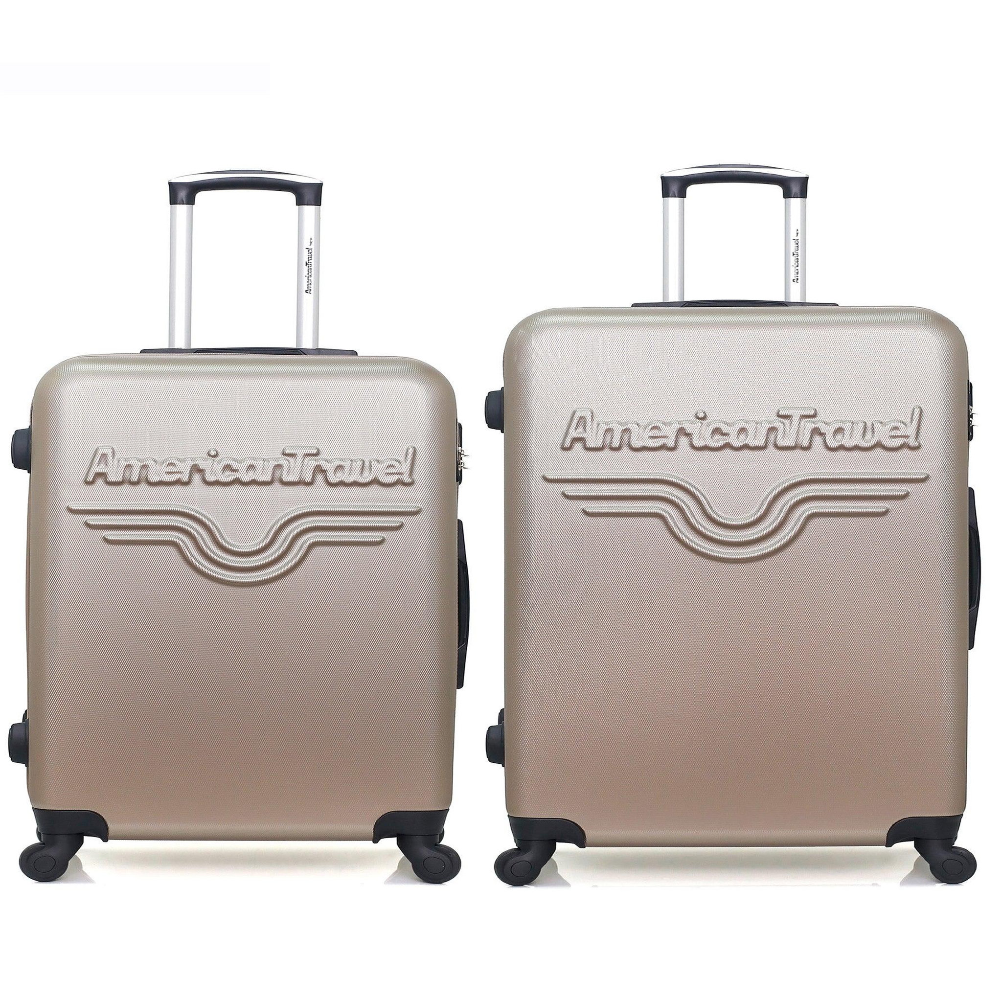 AMERICAN TRAVEL American travel - lot de 2 - valise grand format et valise weekend chelsea