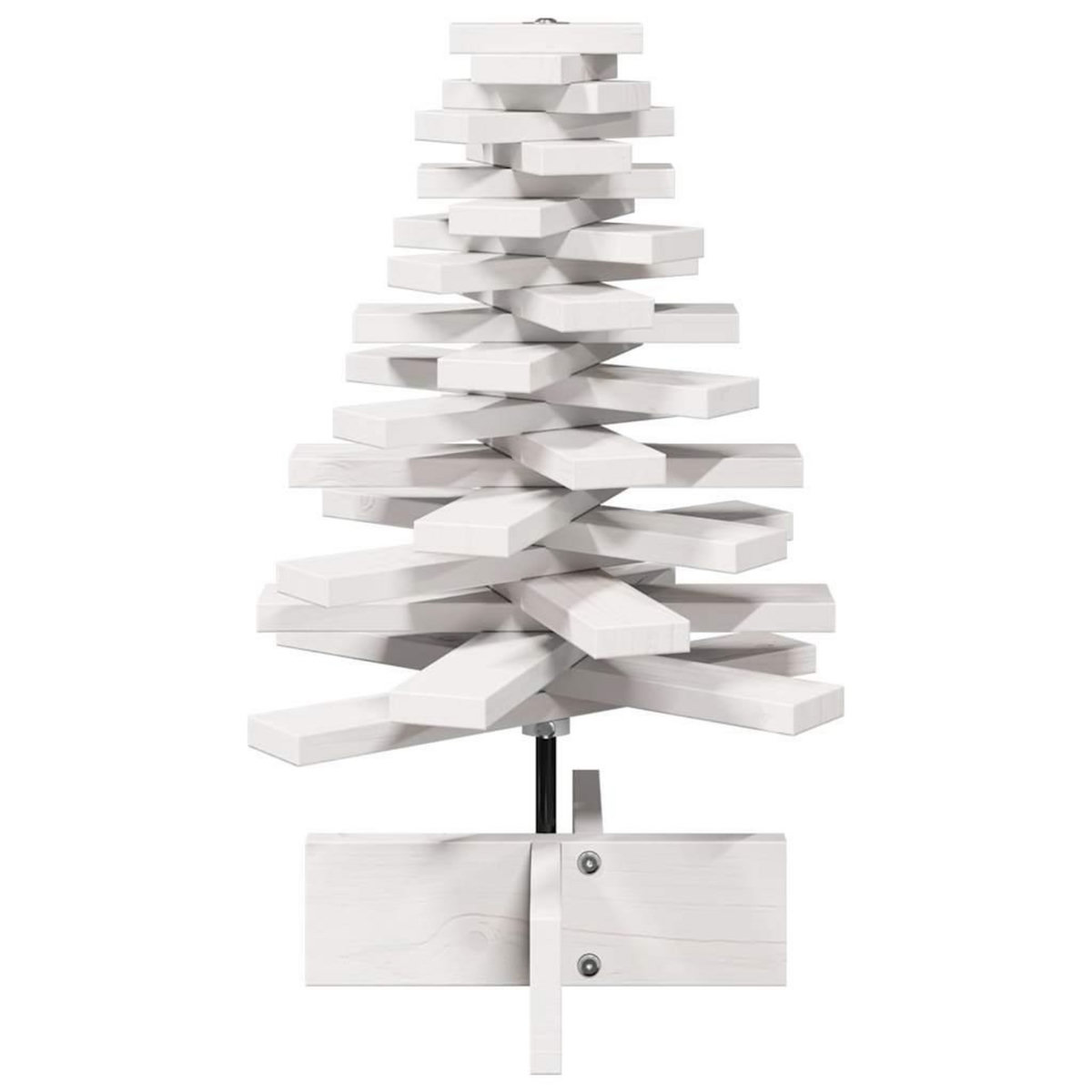 VIDAXL Arbre de Noël en bois pour decoration blanc 60 cm pin massif