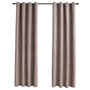 Voir la diapositive 2 : VIDAXL Rideaux occultants avec anneaux en metal 2 pcs Taupe 140x245 cm