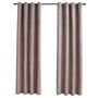 Voir la diapositive 2 : VIDAXL Rideaux occultants avec anneaux en metal 2 pcs Taupe 140x245 cm