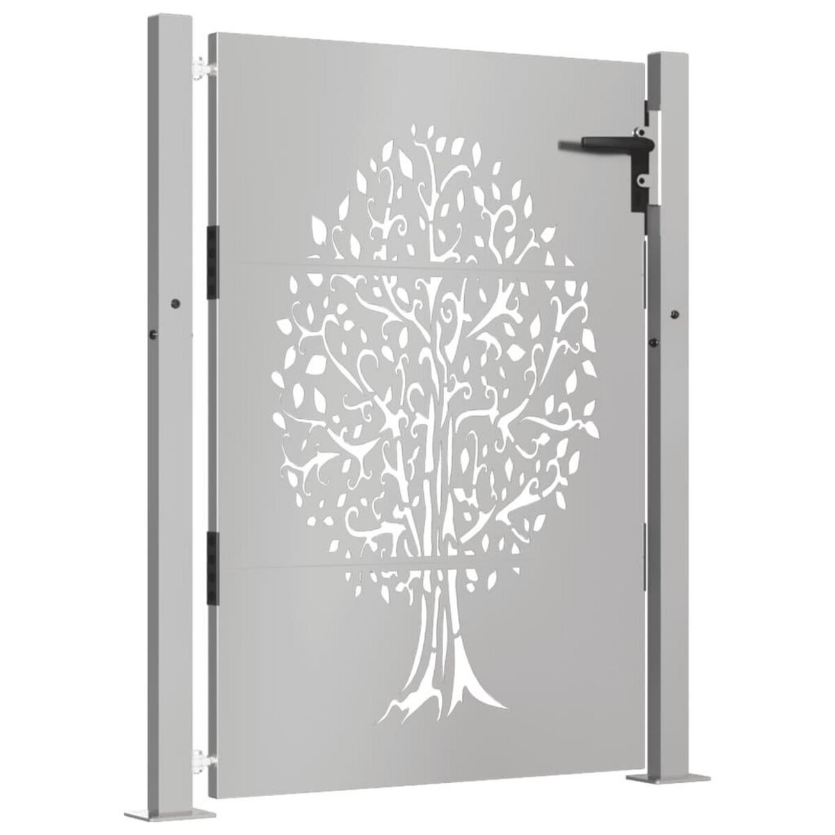 VIDAXL Portail de jardin 105x155 cm acier corten conception de l'arbre