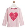 Voir la diapositive 1 : INEXTENSO T-shirt manches longues rose bébé fille 