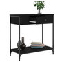 Voir la diapositive 4 : VIDAXL Table console noir 75x34,5x75 cm bois d'ingenierie