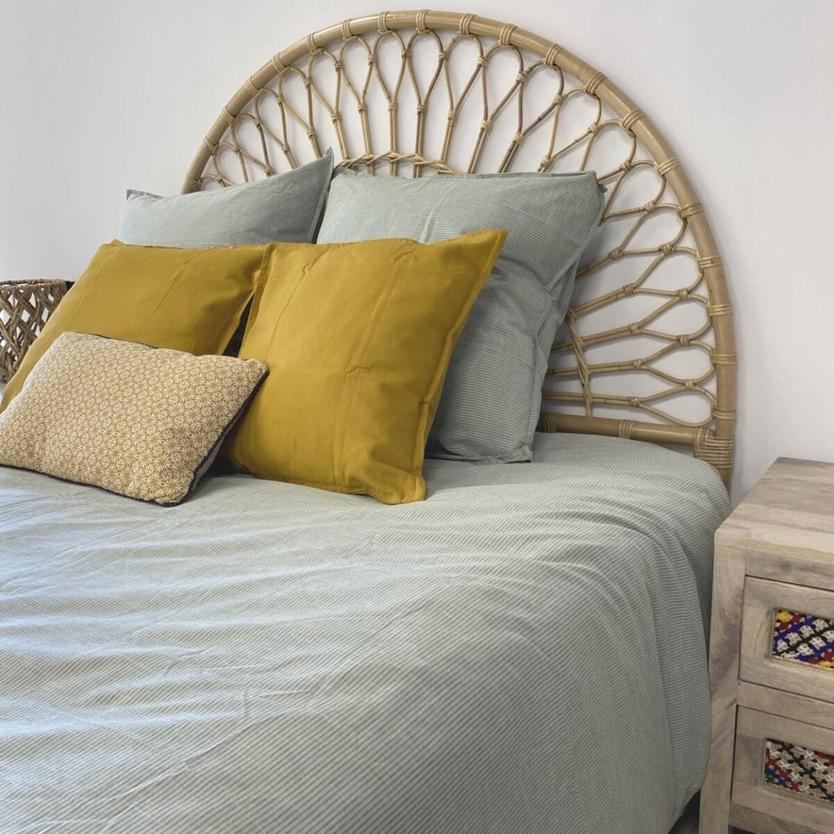 Rendez vous déco Tête de lit 140 cm en rotin - Bahia