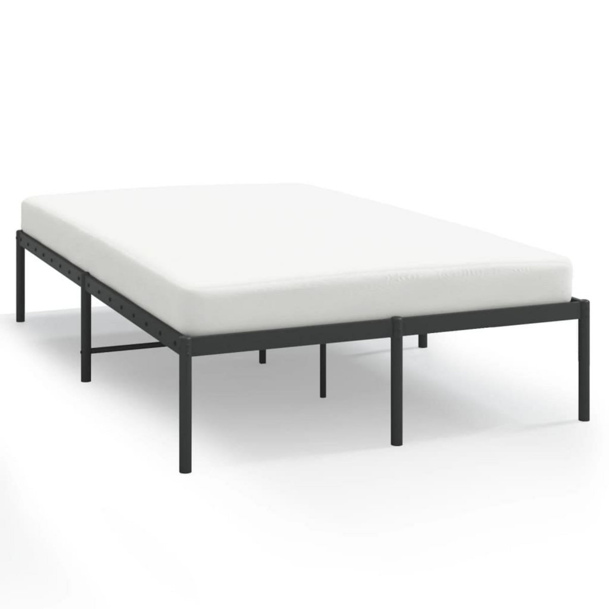 VIDAXL Cadre de lit metal sans matelas noir 120x190 cm