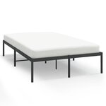 VIDAXL Cadre de lit metal sans matelas noir 120x190 cm