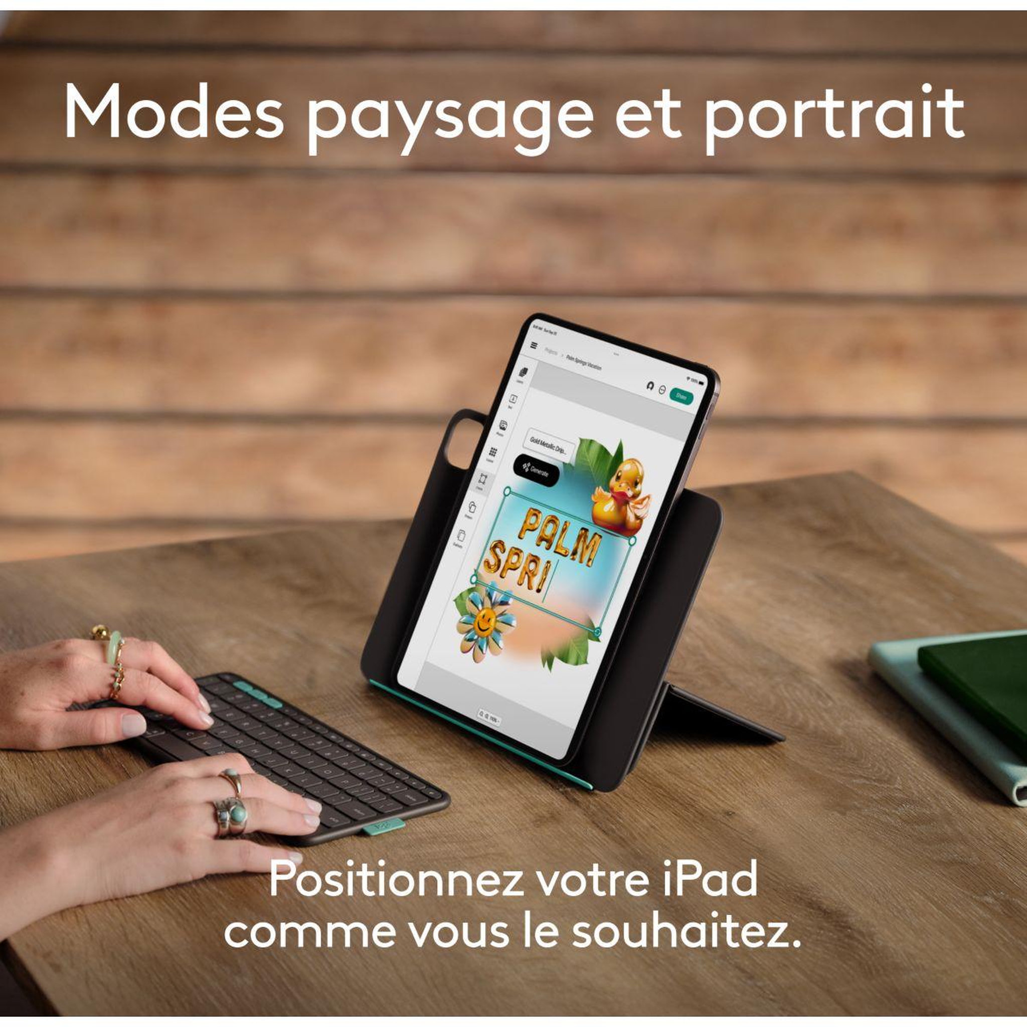 Voir la diapositive 5 : Logitech Etui flip folio 11 graphite ipad pro/air