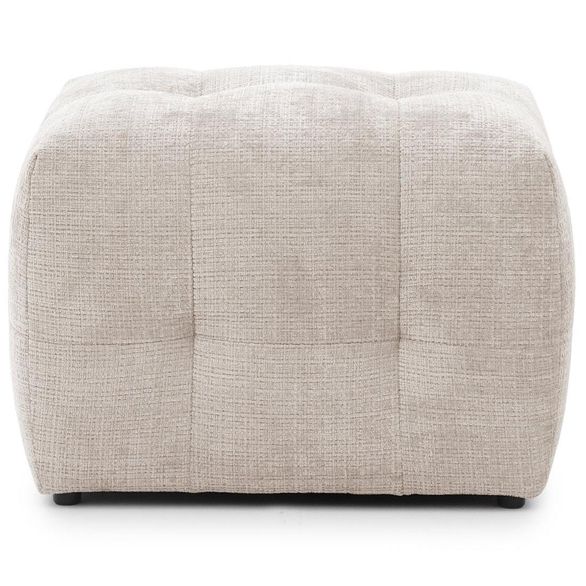 Voir la diapositive 1 : BEST MOBILIER Diane - pouf en velours texturé