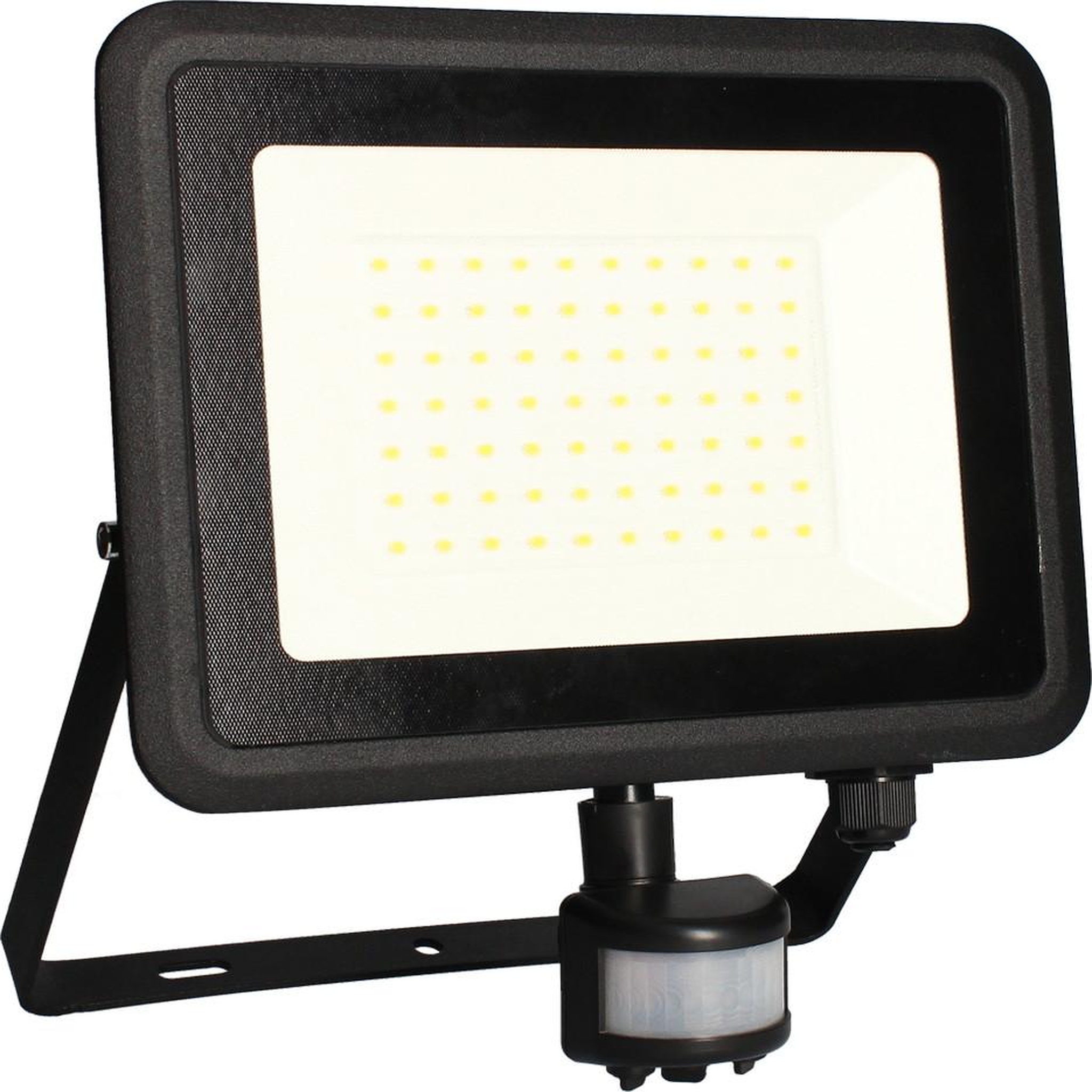 CENTRALE BRICO Projecteur mural kreon 2 - ip44, 50w, 4000k, 5000lm, noir - détecteur ir