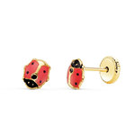 L'ATELIER D'AZUR Boucles d'Oreilles Or 18 Carats 750/000 Jaune - Coccinelles