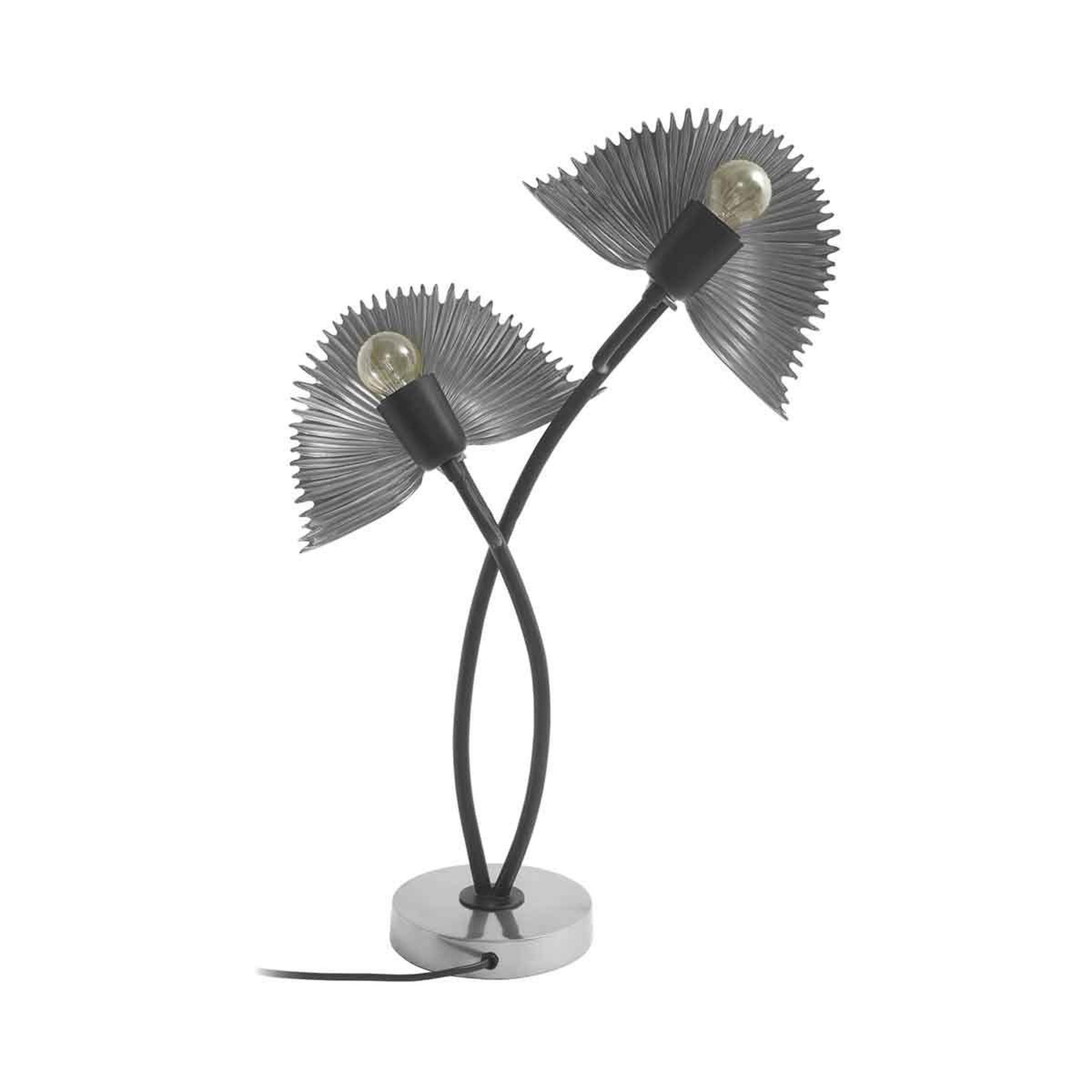 Voir la diapositive 3 : Paris Prix Lampe à Poser 2 Têtes Design  Sue  60cm Argent