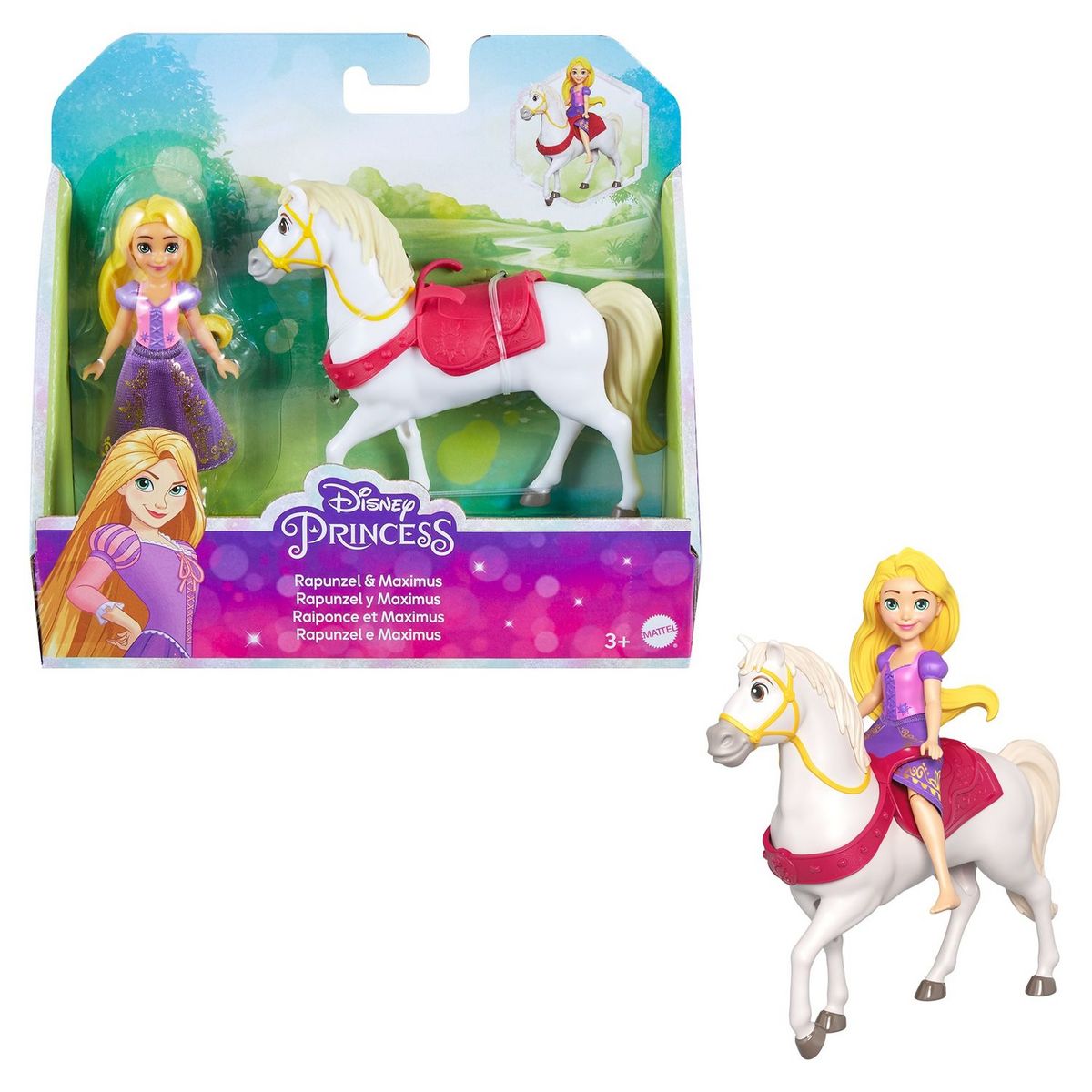 MATTEL Coffret Poupée Raiponce et Maximus 