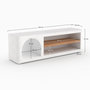 Voir la diapositive 4 : Rendez vous déco Meuble TV en plâtre blanc cassé 140 cm-Fira