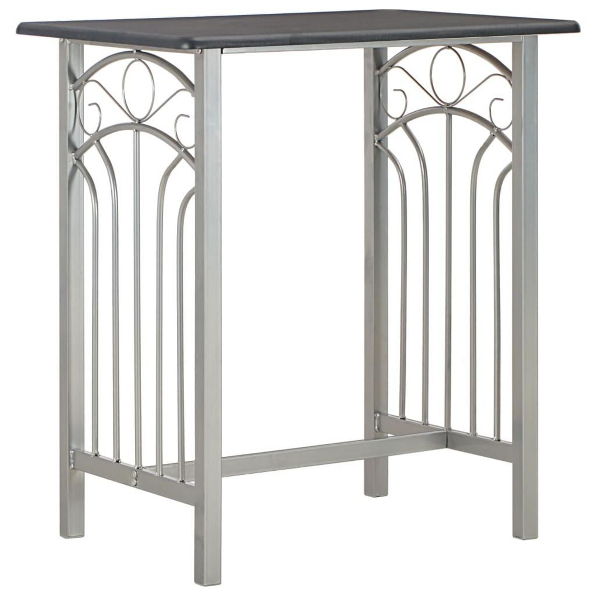 VIDAXL Ensemble de bar 3 pcs Bois et acier Noir