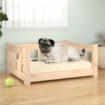 VIDAXL Lit pour chien 65,5x50,5x28 cm Bois de pin solide