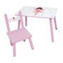 Voir la diapositive 1 : Fun House FUN HOUSE Danseuse Ballerine Table H 41,5 cm x l 61 cm x P 42 cm avec une chaise H 49,5 cm x l 31 cm x P 31,5 cm - Pour enfant