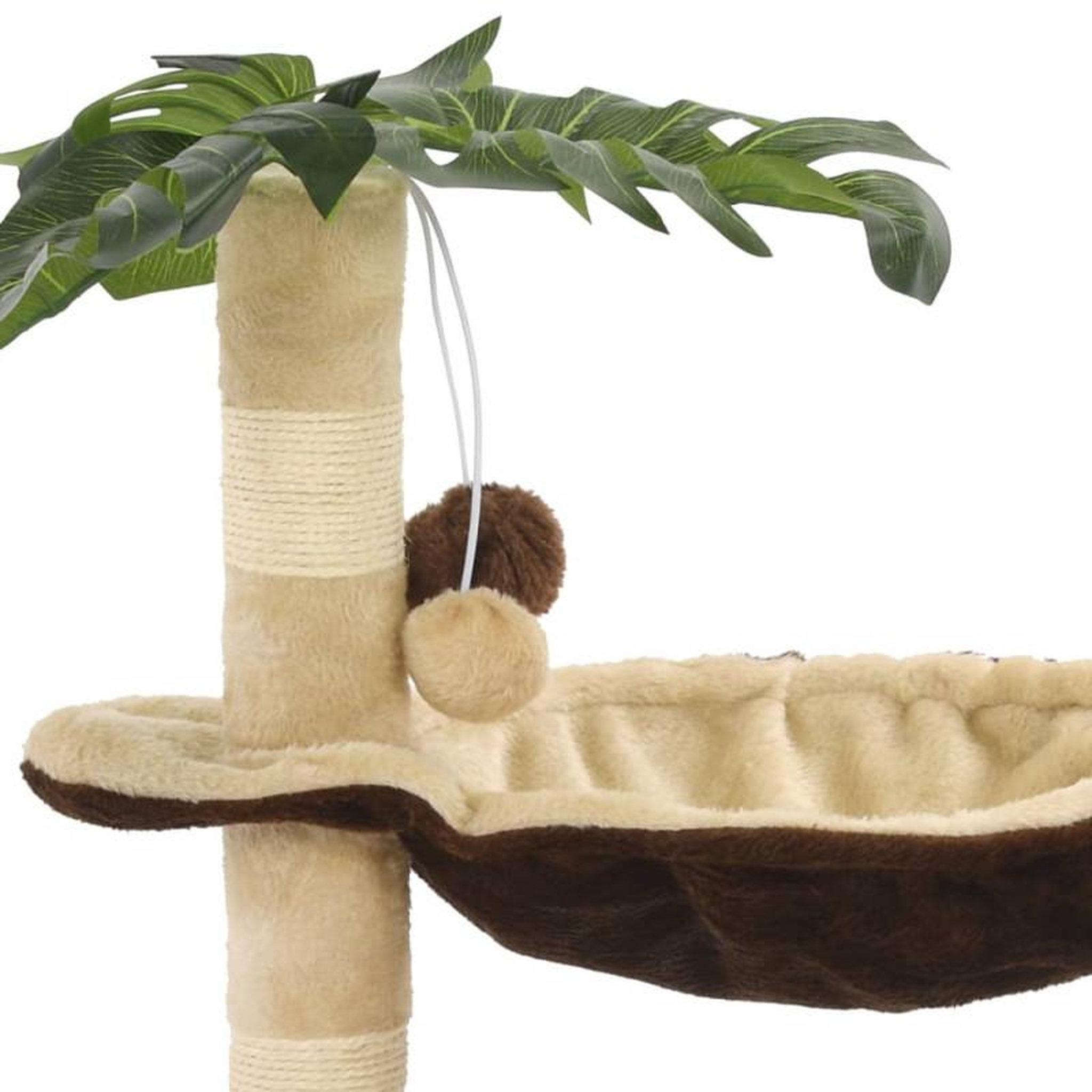 Voir la diapositive 6 : VIDAXL Arbre a chat avec griffoir en sisal 50 cm beige et marron
