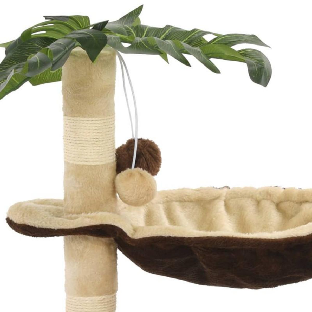 VIDAXL Arbre a chat avec griffoir en sisal 50 cm Beige et Marron