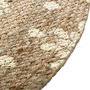 Voir la diapositive 5 : ATMOSPHERA Tapis en jute à motifs - D. 115 cm - Beige et Doré
