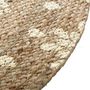 Voir la diapositive 5 : ATMOSPHERA Tapis en jute à motifs - D. 115 cm - Beige et Doré