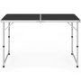 Voir la diapositive 5 : ID MARKET Table de camping pliante réglable en hauteur 120 cm et 4 tabourets noirs