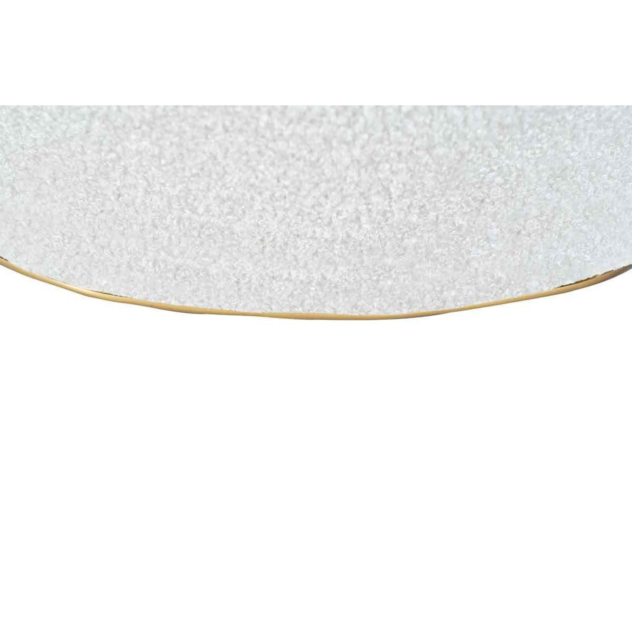 Voir la diapositive 4 : Paris Prix Tabouret carré déco  contessa  60cm blanc & or