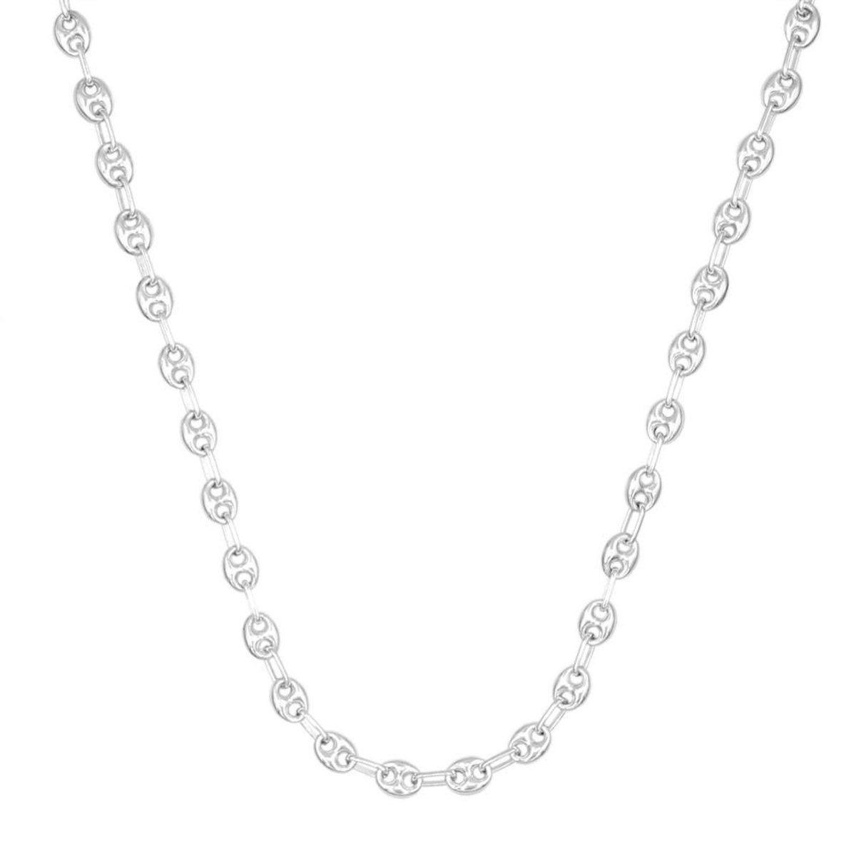 L'ATELIER D'AZUR Collier / Chaîne Homme Argent 925 - Maille Grain de Café - 50cm