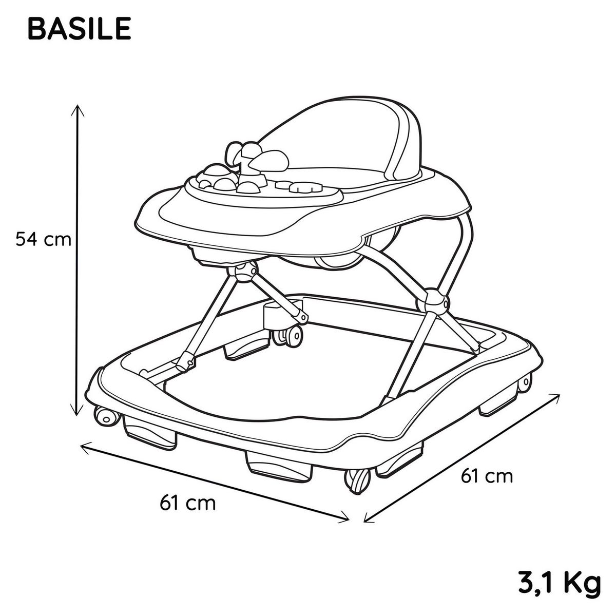 NANIA Trotteur BASILE pliable