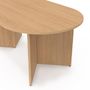Voir la diapositive 5 : ID MARKET Table basse ovale MARTHE 110 cm bois façon hêtre