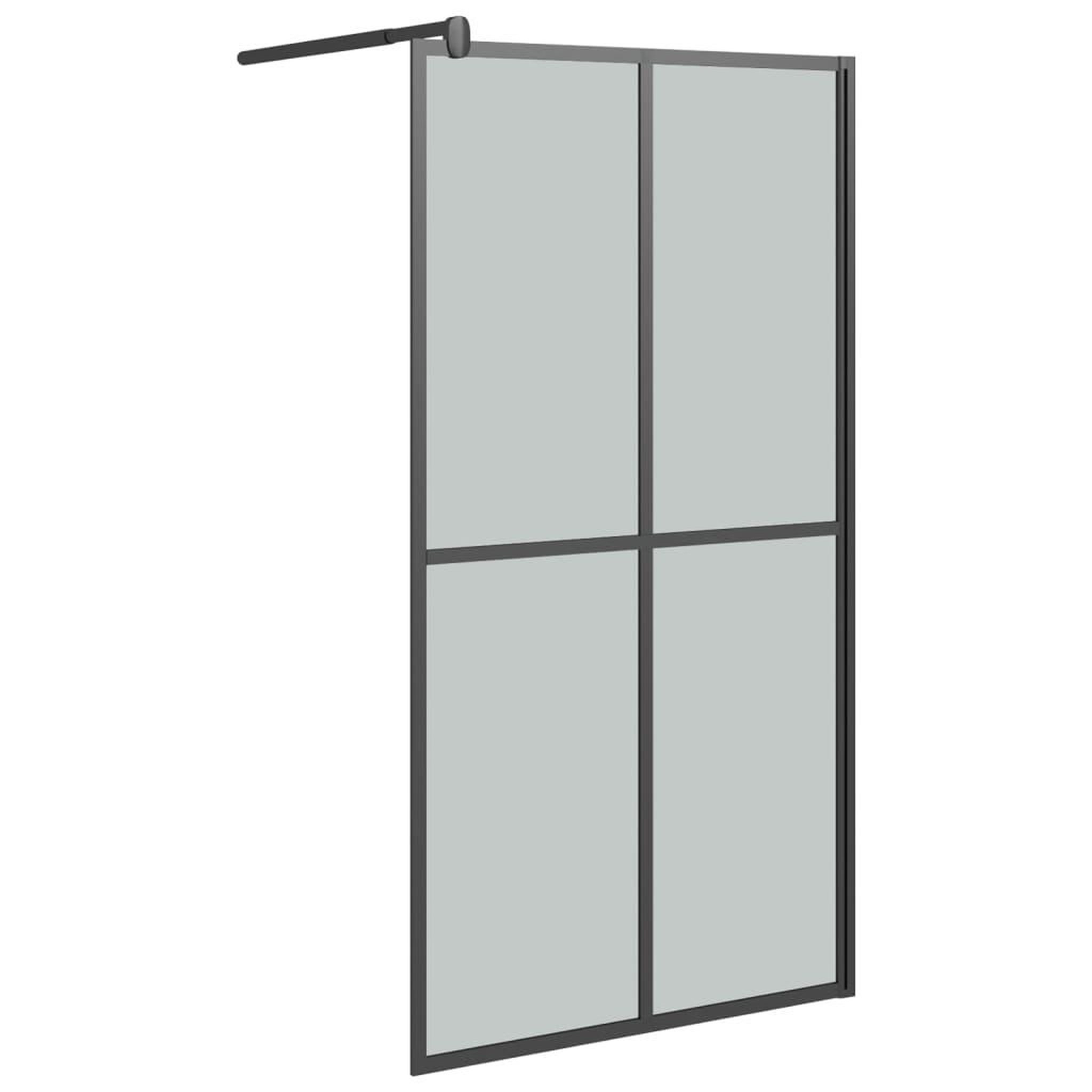 Voir la diapositive 2 : VIDAXL Ecran de douche 100x195 cm Verre trempe fonce