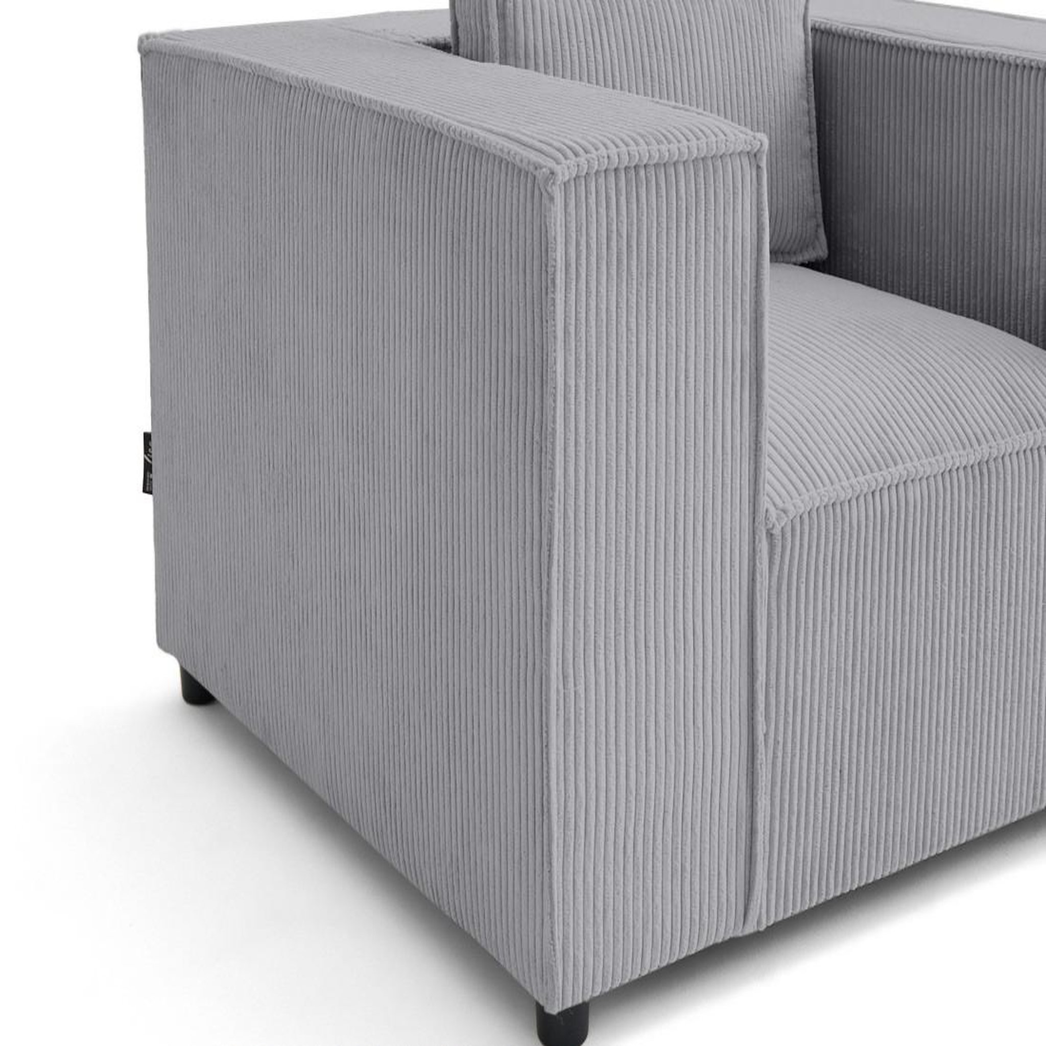 Voir la diapositive 5 : LISA DESIGN Stella - fauteuil en velours côtelé