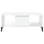 Voir la diapositive 5 : VIDAXL Table basse Blanc brillant 90x50x36,5 cm Bois d'ingenierie
