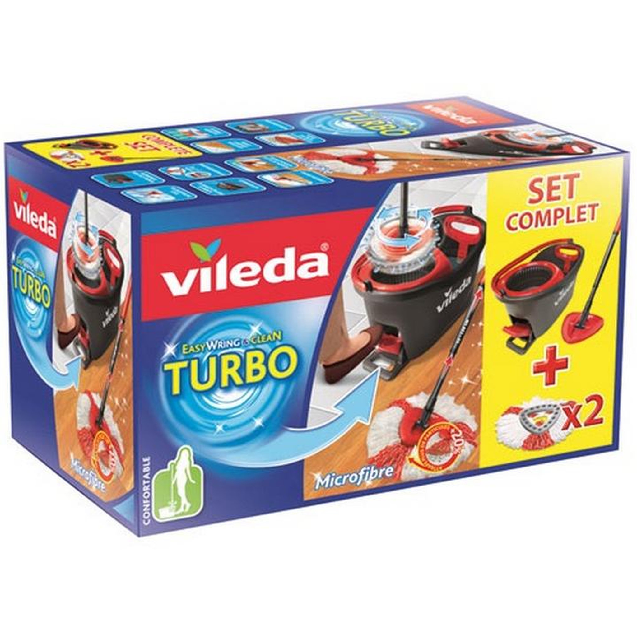 Voir la diapositive 2 : vileda Balai lave sol avec seau 8l - 1052218